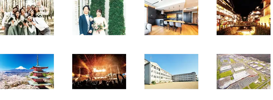 集合写真・結婚式・不動産の紹介・街並み・観光イメージ・イベント風景・学校案内・求人広告